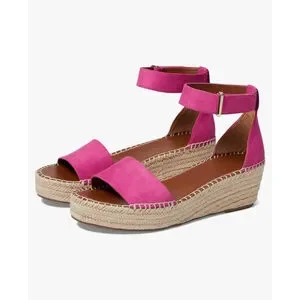 Franco Sarto Women's Pela Espadrille Wedge Sandal SZ 9.5 M FUSHIA PINK Orchid