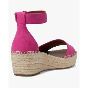 Franco Sarto Women's Pela Espadrille Wedge Sandal SZ 9.5 M FUSHIA PINK Orchid