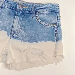 Free People Bleach Dipped Denim Shorts Size 25 / 0