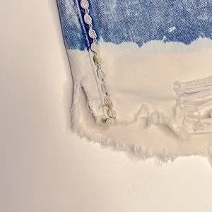 Free People Bleach Dipped Denim Shorts Size 25 / 0