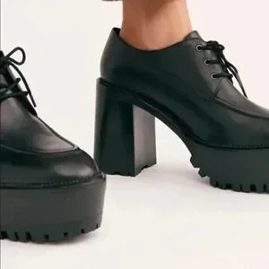 Free People Leather Ryan Darby Platform