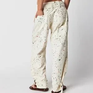 Free People Painter Cargo Pant In Ecru Size 2