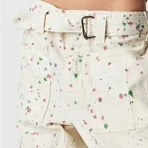 Free People Painter Cargo Pant In Ecru Size 2