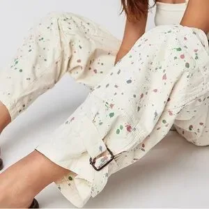 Free People Painter Cargo Pant in Ecru Size 2
