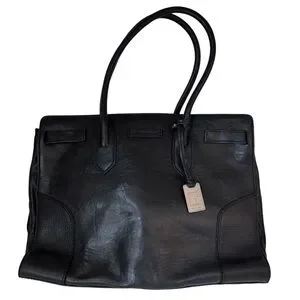 FRYE Melissa Black Leather Work Tote NWT