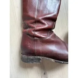 Frye Paige Riding Boots Size 9 Brown Leather Equestrian Fall Staple Distressed