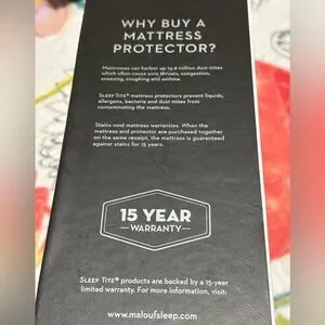 Full-size Mattress Protector Brand New Protects Against Liquids/allergies/mites