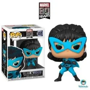Funko Marvel 80 Years POP Black Widow Vinyl Figure black blue new box toys