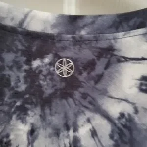 Gaiam Womens Hudson Graphite Gray Tie Dye Athleisure Pocket Tee Dress Size S