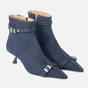 GANNI DENIM ANKLE BOOTS