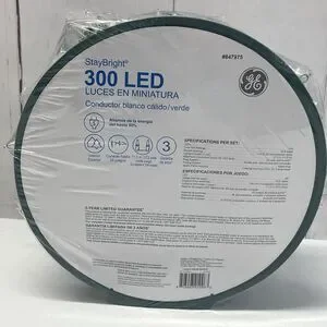 GE StayBright 300-Count 74.5-ft Warm White LED Miniature Christmas String Lights