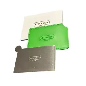 GENUINE Designer Coach Slim Compact Unbreakable Mirror / Card Holder