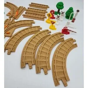Geotrax Train Signs Trees 12 Track Pieces Accessories Extras Lot Fisher Price