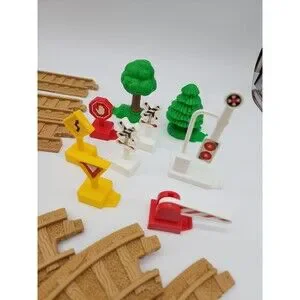 Geotrax Train Signs Trees 12 Track Pieces Accessories Extras Lot Fisher Price