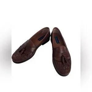 Giorgio Brutini Vegas Mens Brown Leather SlipOn Tasseled Loafer Shoes Size 10.5