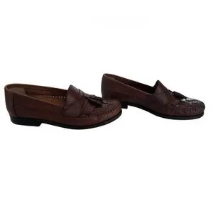 Giorgio Brutini Vegas Mens Brown Leather SlipOn Tasseled Loafer Shoes Size 10.5