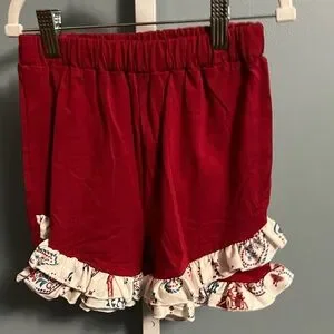 Girl Paisley And Western Ruffle 2 Piece Tank And Short Set NWOT Boutique