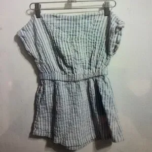 Girls dress button down blue short