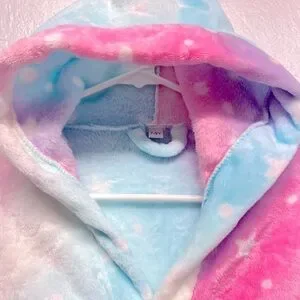 GIRLS Hooded Robe (fits 7-9 Years)