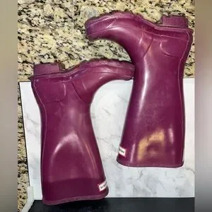 Girls Hunter Gloss Rain Boots Size 1