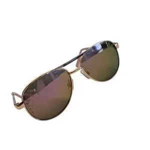 Girls Unicorn Rose Gold Rhinestone Aviator Sunglasses With Furry Sparkly Case