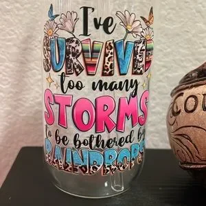 Glass Tumbler With Straw And Lid