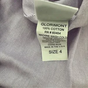 Glorimont Girls Purple Skirt With Floral Trim  elastic Waist Size 4