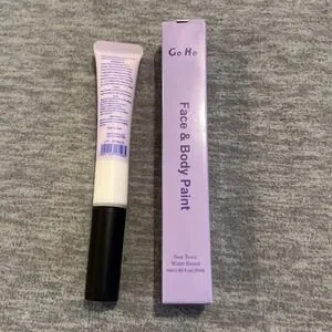 Go Ho White Face & Body Paint Stick Non Toxic Water Based High Pigment .85oz New