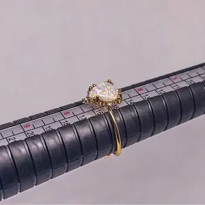 Gold Heart Opal Ring