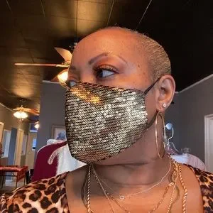 Gold Sequin Mask