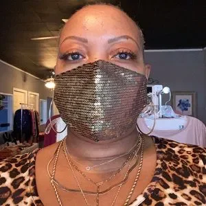 Gold Sequin Mask