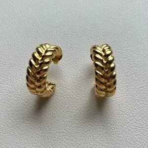 Gold-Tone Hoop Earrings