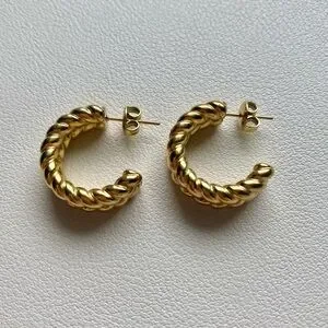 Gold-Tone Hoop Earrings