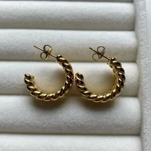 Gold-Tone Hoop Earrings