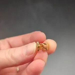 Gold Tone Revolver Gun Tie Tack