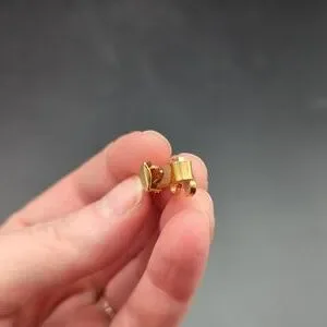 Gold Tone Revolver Gun Tie Tack