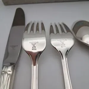 Gorham Calais SILVERPLATED 5 Piece Place Set Flatware Korea New In Box Rare