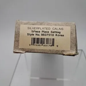 Gorham Calais SILVERPLATED 5 Piece Place Set Flatware Korea New In Box Rare