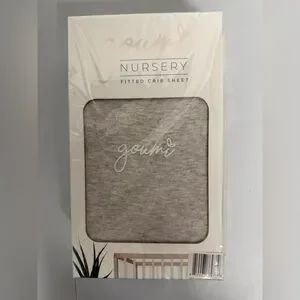 Goumi Nursery Soft Bamboo Organic Cotton Fitted Crib Sheet Gray