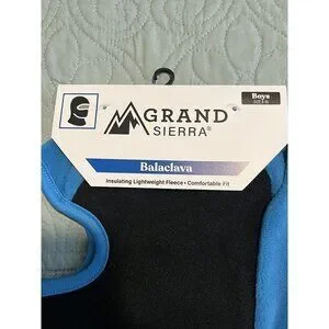 Grand Sierra YOUTH BOYS 8-16 Winter Balaclava Fleece Face Mask Hat Hood Blue NEW