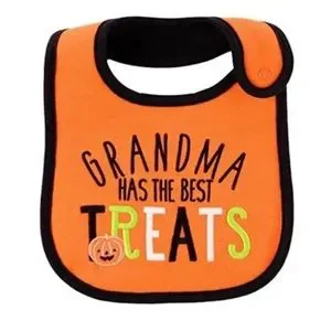 Grandma Has The Best Treats Halloween Bib NWT