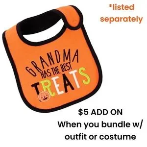 Grandma Has The Best Treats Halloween Bib NWT