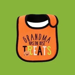 Grandma has the Best Treats Halloween Bib NWT