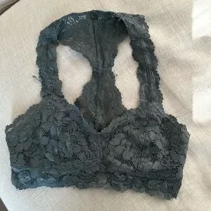 Gray lace bralette