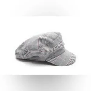 Gray Plaid Newsboy Cap