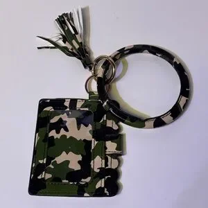 Green And Black Camo Key And Card Holder Accessories