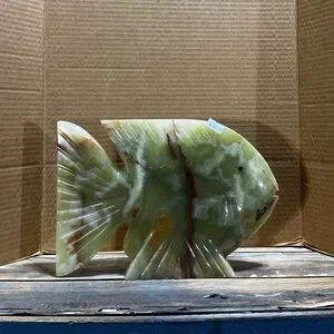 Green Onyx Fish Sculpture