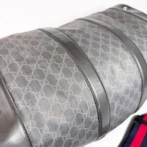Gucci Black GG Supreme Large Duffle Bag