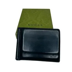 GUCCI Black Leather Money Clip