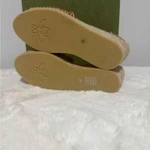 Gucci Brown Lace-Up Espadrille Wedges